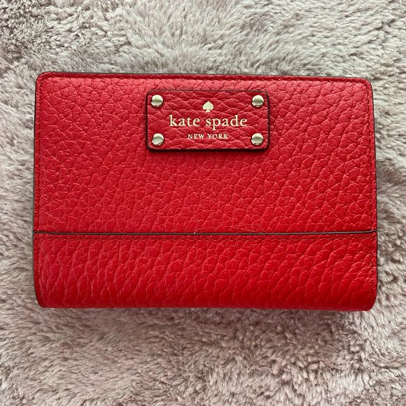KATE SPADE Bay Street Small Rachelle Satchel and Tellie Wallet in HOT CHILI - Picture 10 of 15